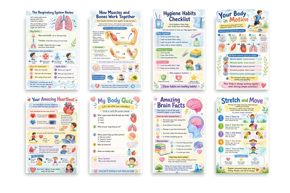 Human Body Anatomy Science Workbook