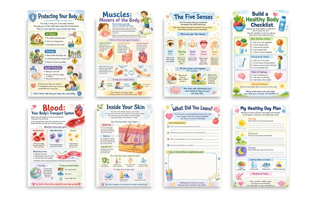 Human Body Anatomy Science Workbook